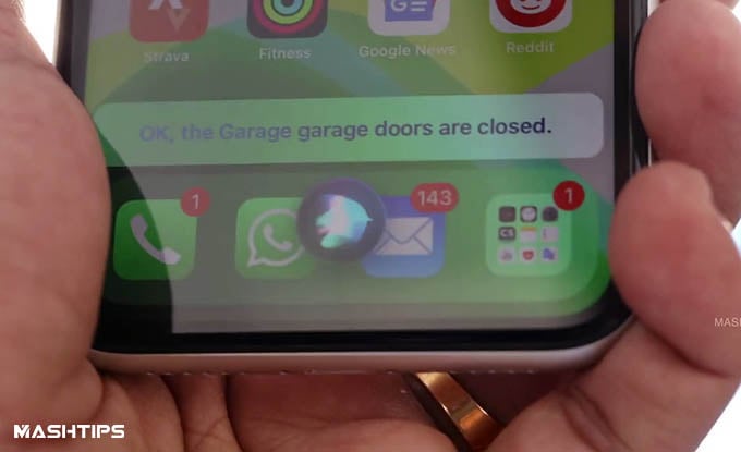 Siri Command to Close Garage Door Meross