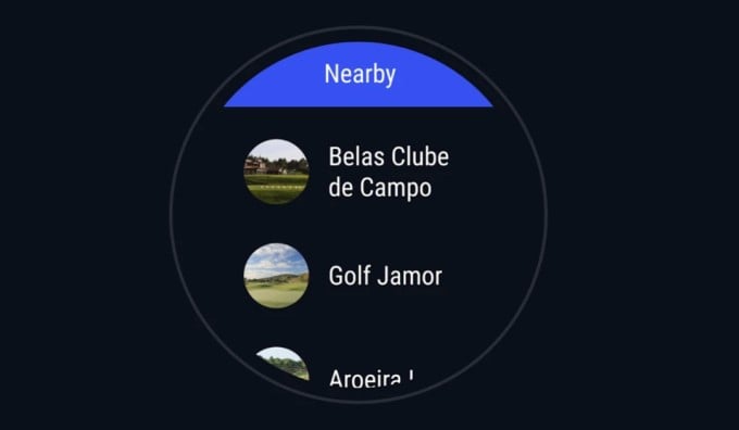 Hole19 smartwatch view