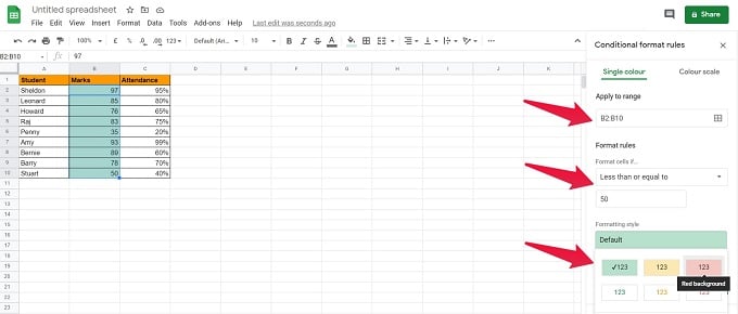 How to Change Cell Color in Google Sheets Based on Value - 70