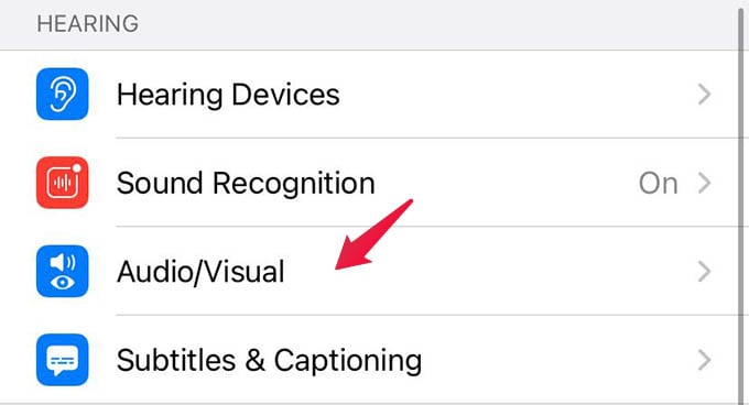 Audio and Visual Accessibility Settings on iPhone