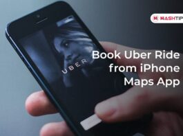 Book Uber Ride from iPhone Maps App