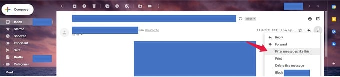 Filter-Message-Option in Gmail