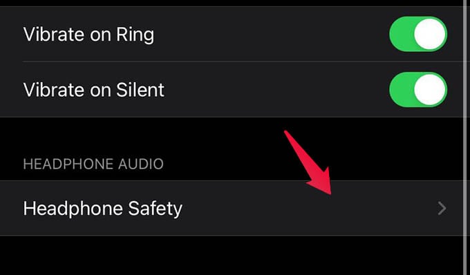 Headphone Safety Settings on iPhone