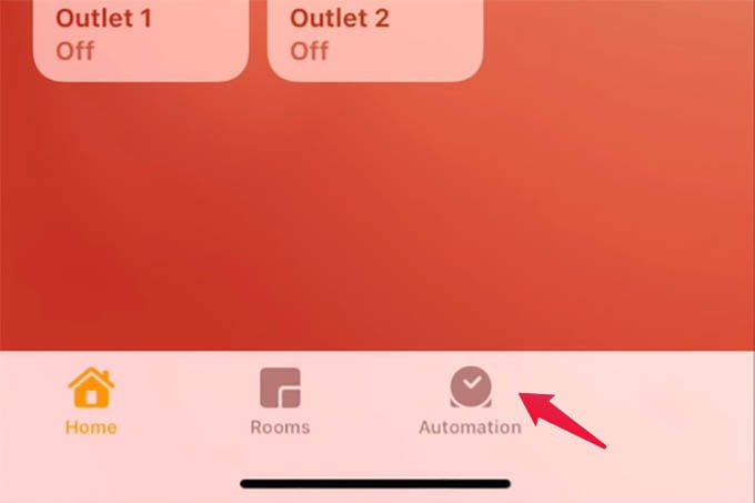 Open Home app and Go to Automation Tab