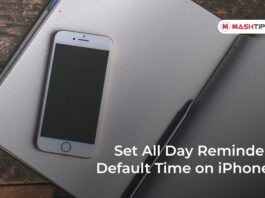Set All Day Reminder Default Time on iPhone