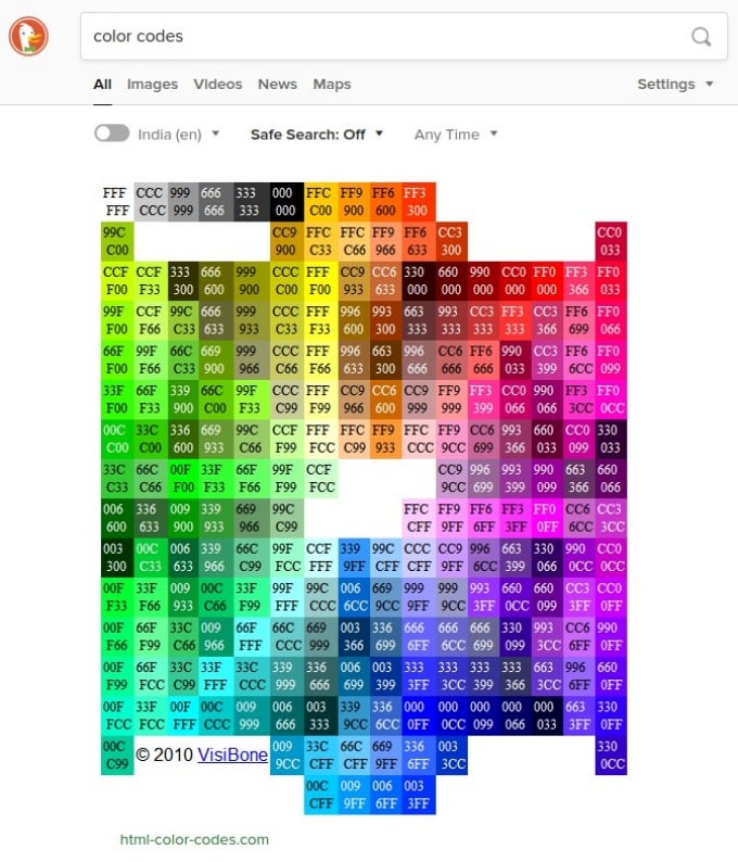 Easily Find HTML Color Codes