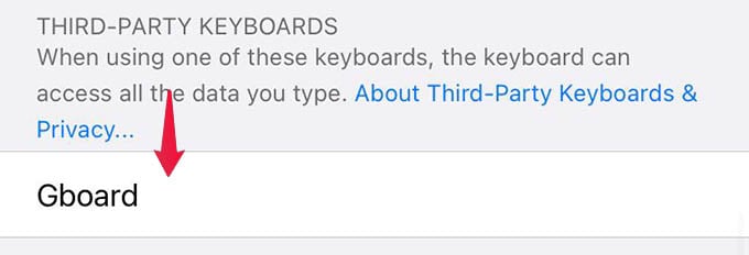 Add Gboard on iPhone