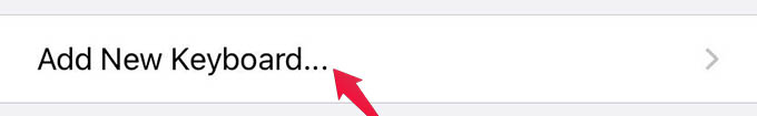 Add New Keyboard on iPhone