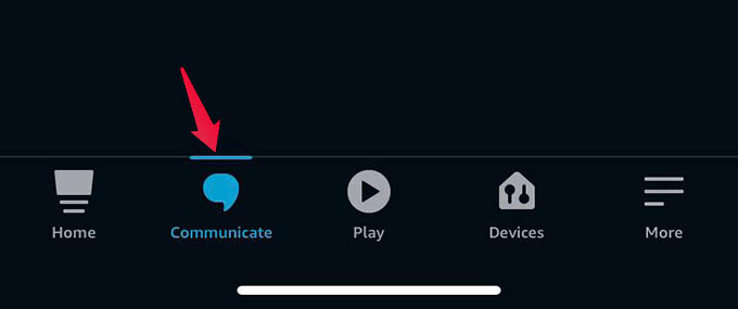 Alexa App Communicate Tab