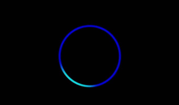 Blue Ring With A Cyan Section Ring Light in Alexa