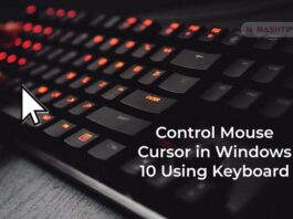 Control Mouse Cursor in Windows 10 Using Keyboard