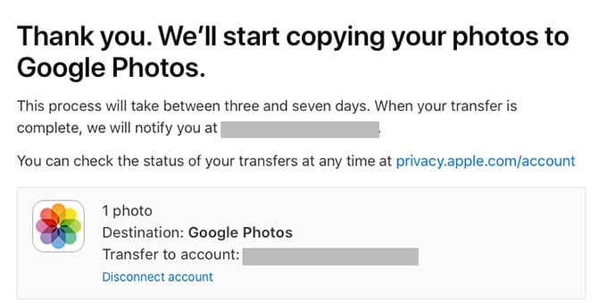 Copy Photos from iCloud Photos to Google Photos