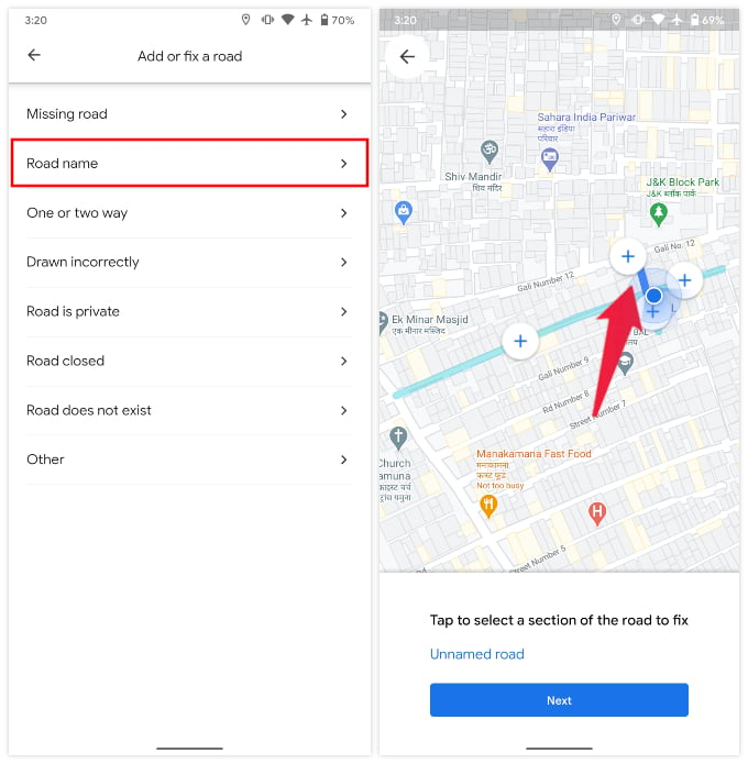 Add missing road or fix route on Google Maps