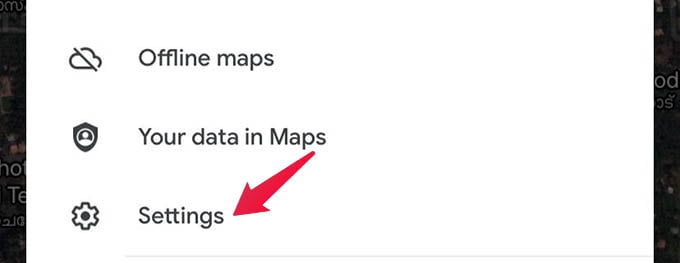 Google Maps Settings