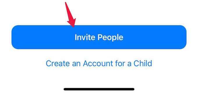 Invite People to Apple Family Sharing