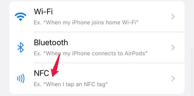 NFC Trigger Automation in Shortcuts App