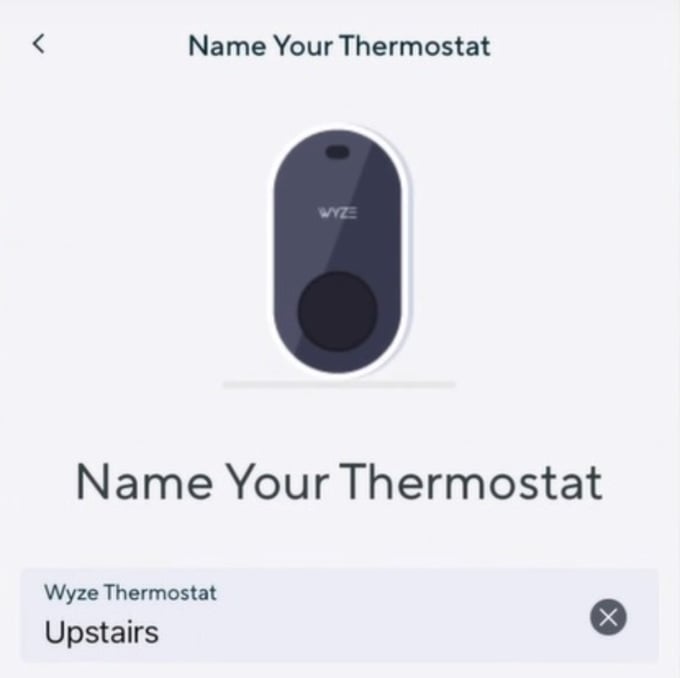 Name Your Wyze Thermostat