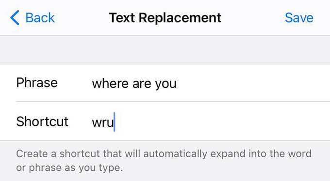 New iPhone Text Shortcut Keyboard