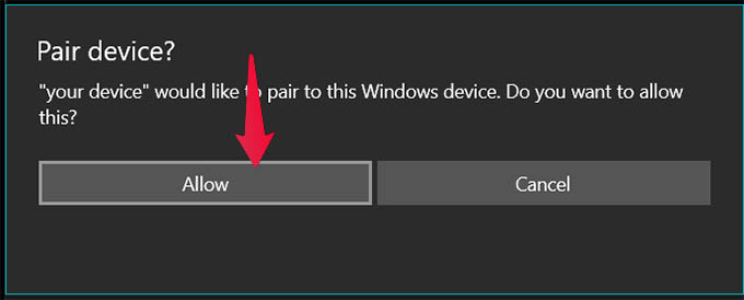 Pair Phone with Windows 10 via Bluetooth