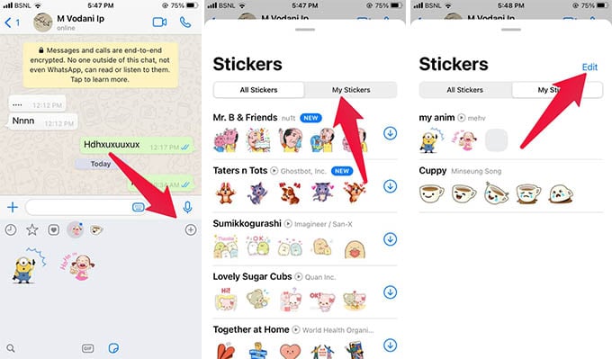 Remove WhatsApp Custom Animated Stickers on iPhone