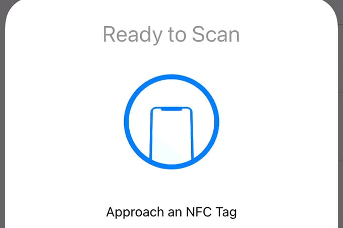 Scan an NFC Tag to Write