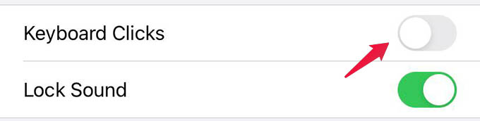 Turn off iPhone kEyboard Click Sound