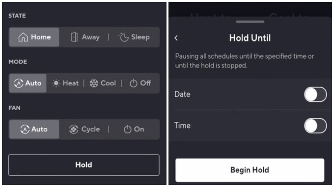 Wyze-thermostat-quick-controls