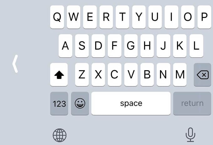 iPhone Keyboard One Handed Mode