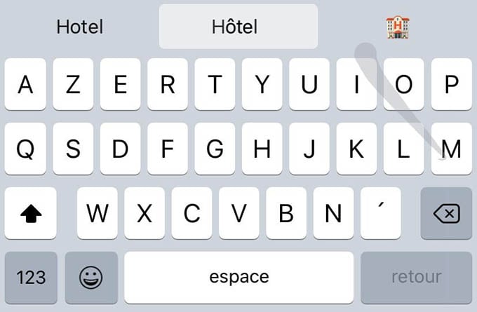 iPhone Keyboard Slide to Type Work