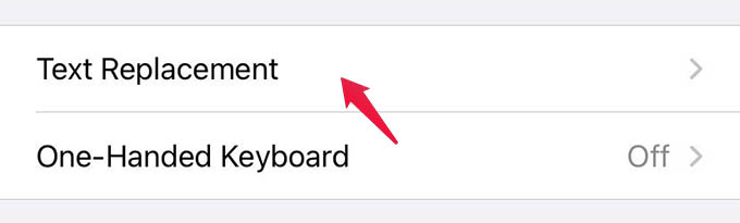 iPhone Keyboard Text Replacement