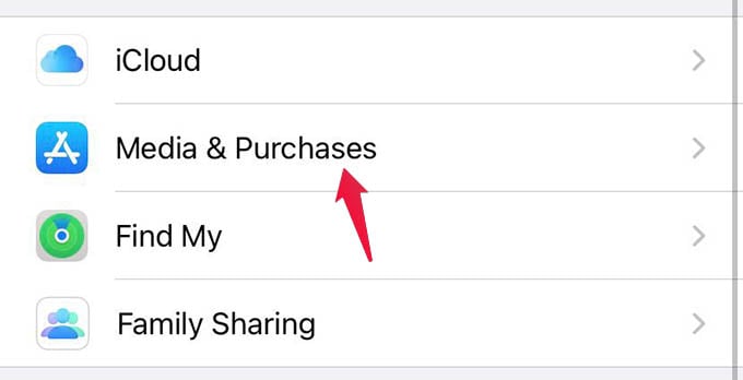 iPhone Media and Purchases Settings