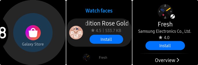 Add Galaxy Watch Face from Watch