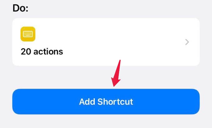 Add Shortcut to iPhone