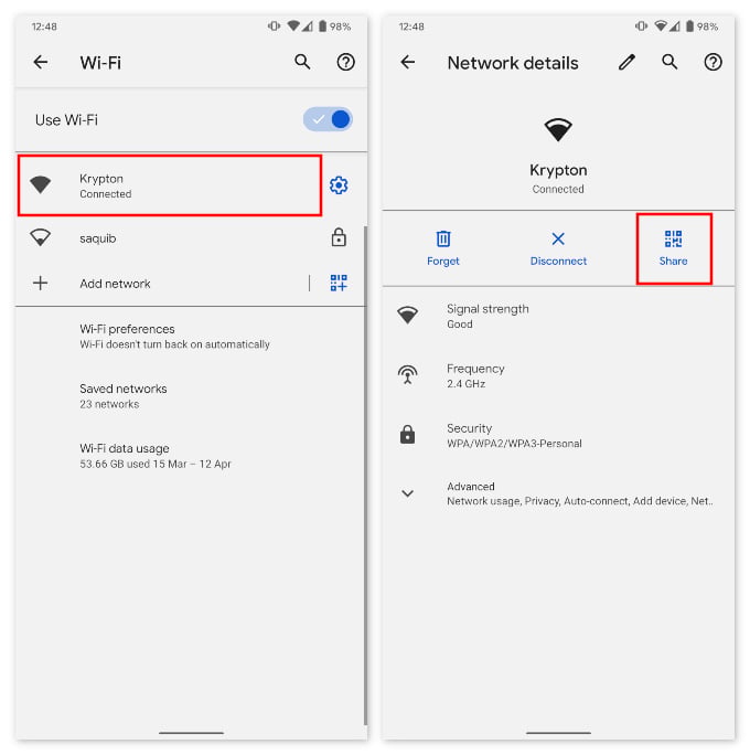 Share Wi-Fi Password on Android