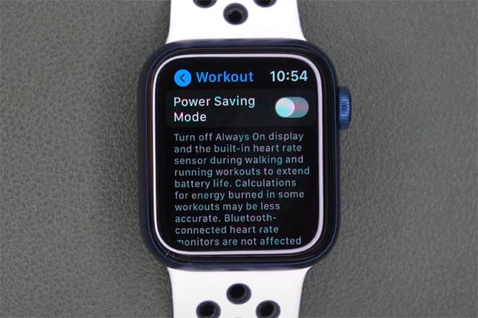 Apple Watch Workout Power Saving Mode