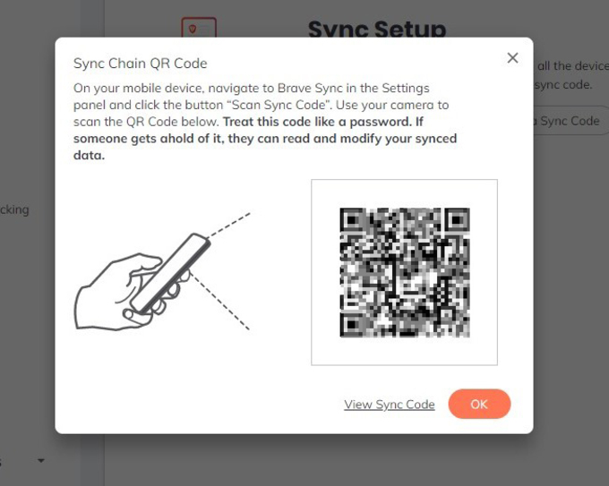 brave browser sync across devices