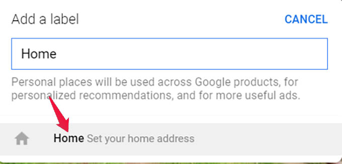 Change Home Location in Google Maps Web