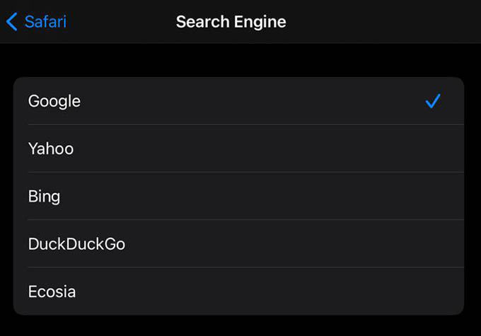 How to Change Safari Search Engine on iPhone and iPad - 50