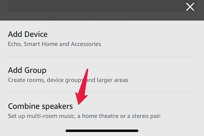 Combine Speakers in Alexa App