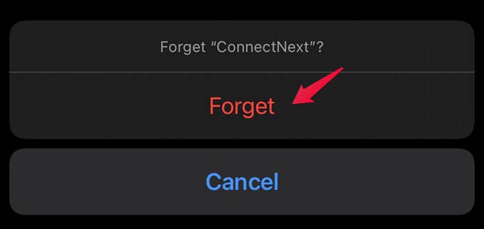 Confirm to Forget Known Car on iPhone CarPlay