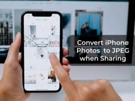 Convert iPhone Photos to JPEG when Sharing
