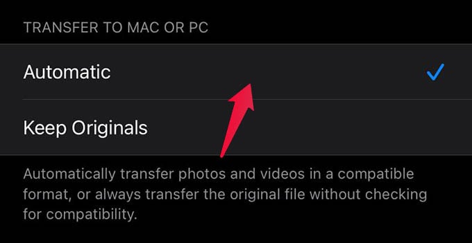 Convert iPhone Photos to JPEG while Sharing to PC