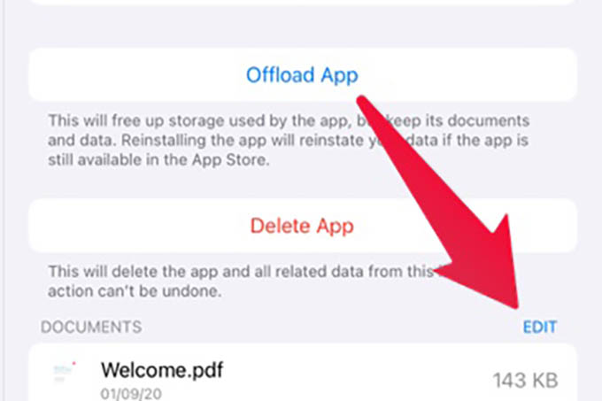 Delete App Data on iPad