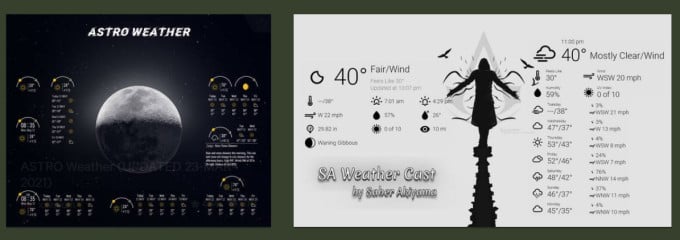 rainmeter weather widgets for windows  on devian art