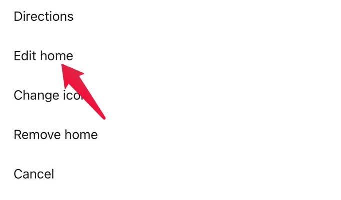 Edit Home Address in Google Home Phone