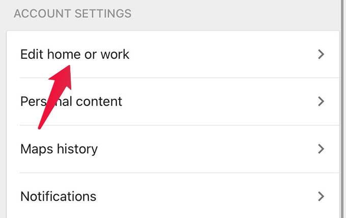 Edit Home or Work Address in Google Maps