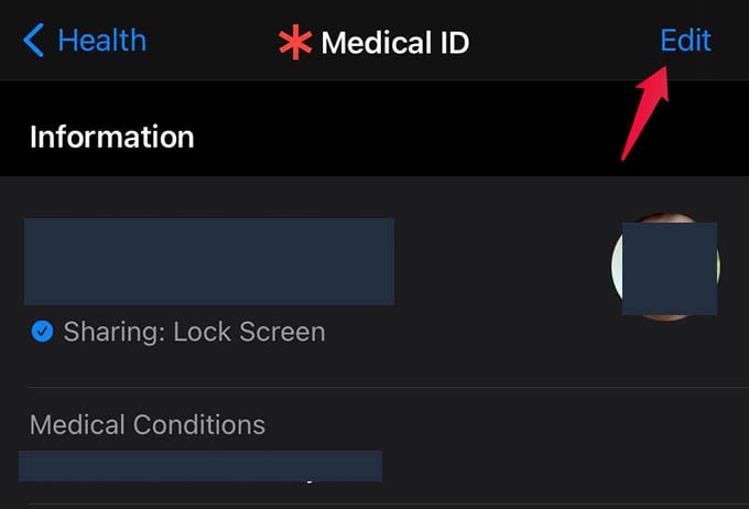 Edit Medical ID on iPhone