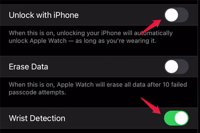 Enable Unlock Apple Watch with iPhone