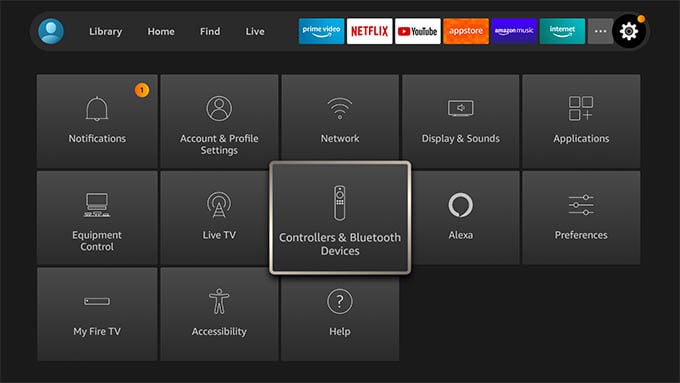 Fire TV Controllers and Bluetooth Devices Settings
