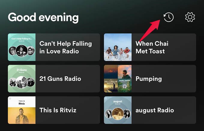 Get Spotify History or Spotify Listening History